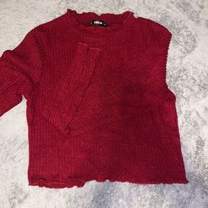 king sleeve cropped turtle neck